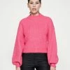 Vila VIFELO CREW NECK CROP - Jumper - Fandango Pinkdetail:melange