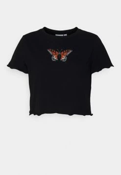 Vila VIBUTTERFLY ONECK TEE 2 PACK - Print T-shirt - Black