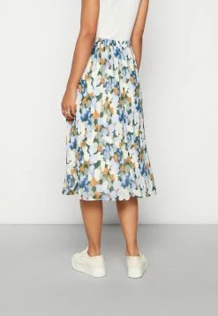 Vila VIADELINE PLISSE MIDI - A-line Skirt - Blue/green -Vila shop 5e17e8e6d8f5408aa3475cd1594ca75a