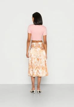 Vila VISATI RITA MIDI SKIRT - A-line Skirt - Orange -Vila shop 5ea0e5a02fac4aec9b1e6efb62030fcd