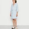 Vila VIEDENA V-NECK 3/4 BELT DRESS - Day Dress - Kentucky Blue -Vila shop 5f7d1d9d52d244dbbb9f7dbc795d60a8