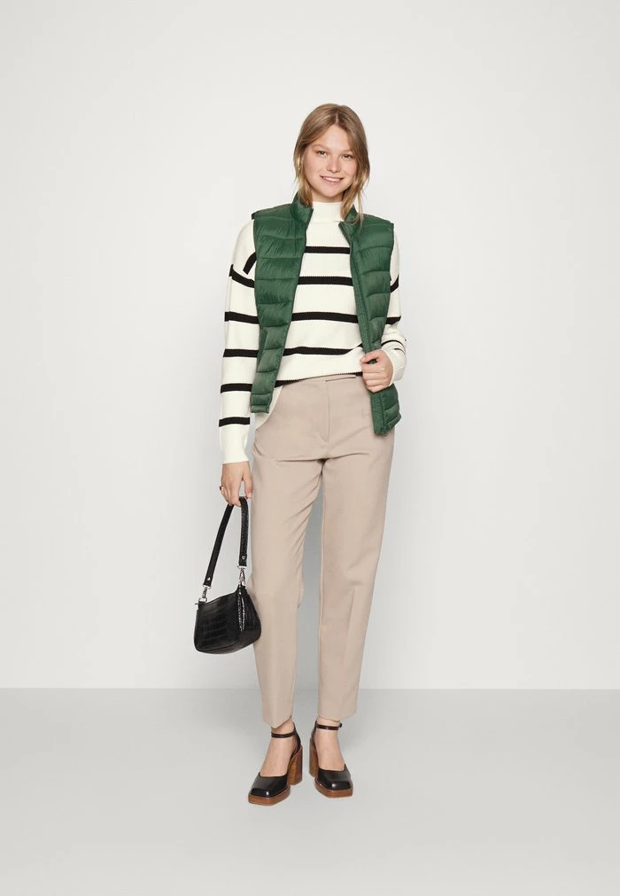 Vila VIRIL MOCKNECK - Jumper - White/black 4 Vila VIRIL MOCKNECK - Jumper - White/black - Image 2