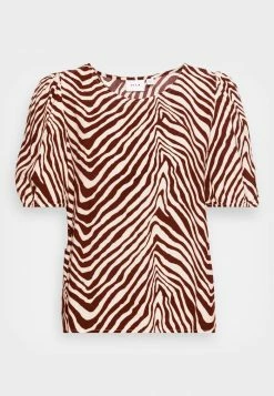 Vila VIEVA AYA O NECK - Print T-shirt - Birchchocolate Fondant Zebra -Vila shop 61739af2ad2f432aa9f616c125fccab0