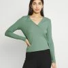 Vila VIJULLA WRAP - Long Sleeved Top - Hedge Green -Vila shop 619a8a0eb2c9483ea26aec25b752e0bd