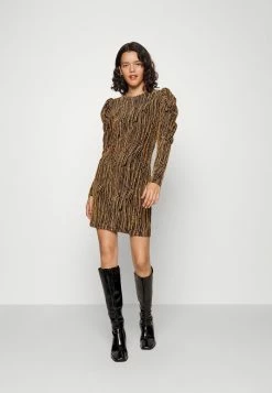 Vila VIMAZE SHORT DRESS - Cocktail Dress / Party Dress - Black/gold-glitter-coloured -Vila shop 637304ba7e6b44f495f8271729a38a7d