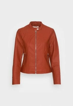 Vila Faux Leather Jacket - Burnt Henna -Vila shop 644230ddada54cef87ec72eb387a7f1c