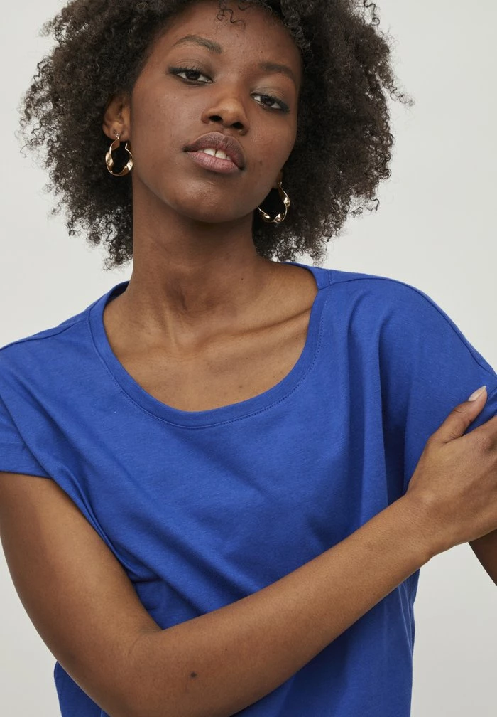 Vila VIDREAMERS PURE - Basic T-shirt - Mazarine Blue 6 Vila VIDREAMERS PURE - Basic T-shirt - Mazarine Blue - Image 4