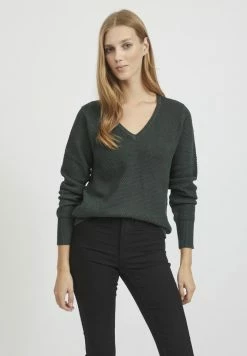 Vila VICHASSA V NECK - Jumper - Darkest Spruce