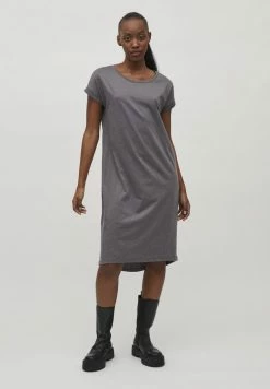 Vila VIDREAMERS KNEE NOOS - Jersey Dress - Medium Grey Melange
