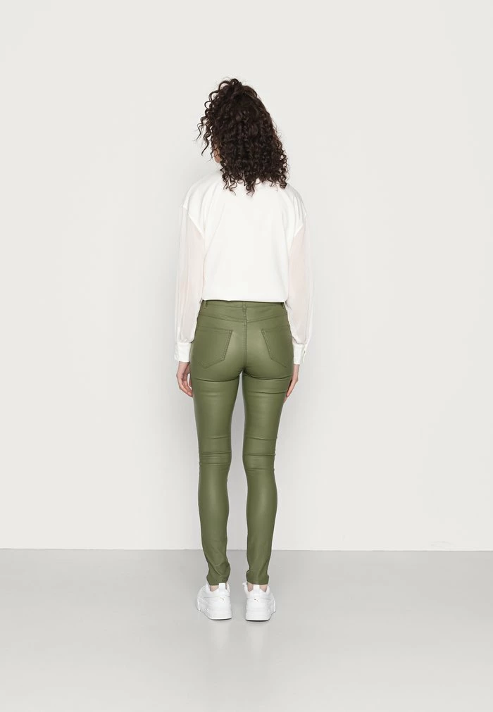 Vila NOOS - Slim Fit Jeans - Khaki 5 Vila NOOS - Slim Fit Jeans - Khaki - Image 3