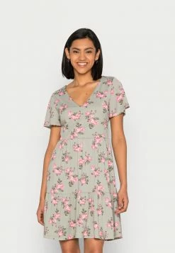 Vila VINATALIE - Day Dress - Cameo Green/pink