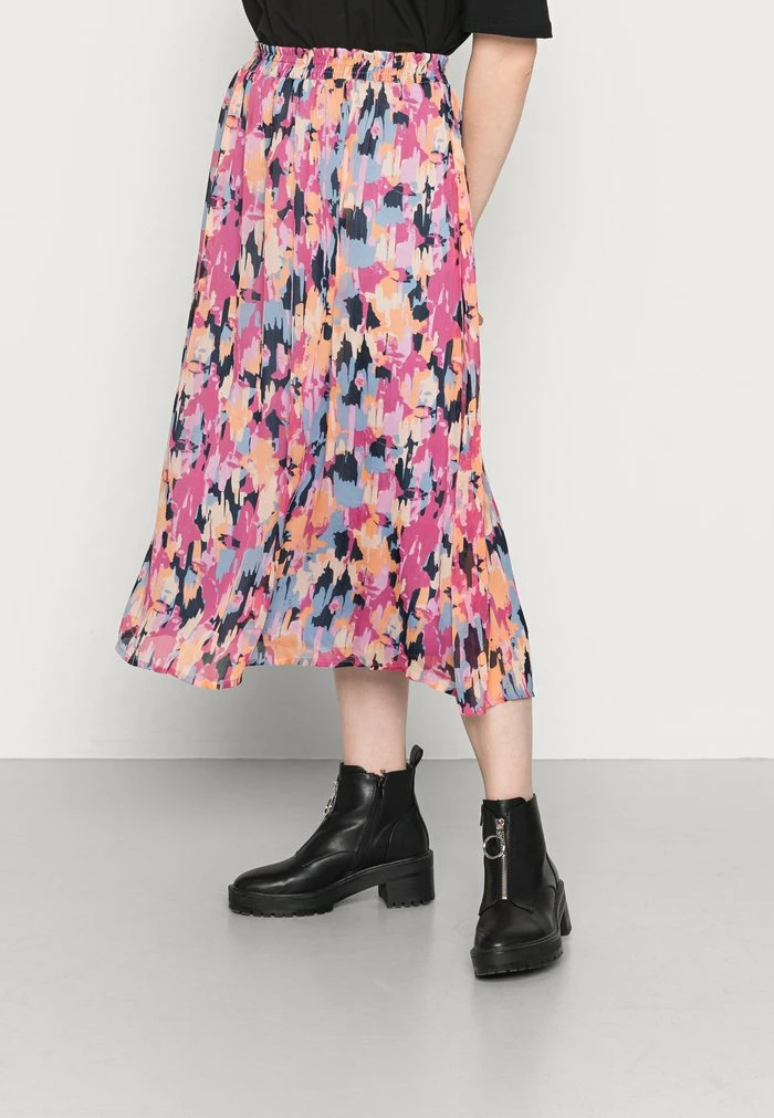 Vila VIFALIA MIDI SKIRT - A-line Skirt - Magenta Haze 3 Vila VIFALIA MIDI SKIRT - A-line Skirt - Magenta Haze