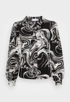 Vila VIEVALIJN - Blouse - Black/white -Vila shop 778f85223dee4089ad65a154e4c307a3