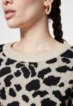 Vila FEAMI MIX O NECK - Jumper - Natural Melange/black -Vila shop 77d4fe3119bf49318d6942a4c6291e6d