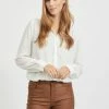 Vila VILUCY BUTTON - Button-down Blouse - Snow White -Vila shop 79132e6c5af64c699a152f9fc550b1a0