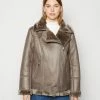 Vila VIMUNKA AVIATOR JACKET - Faux Leather Jacket - Crocodile -Vila shop 79378893ad0141e8a7d5220e48f430fc