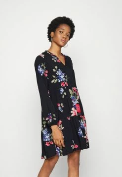 VILANA BALLON SLEEVE DRESS - Day Dress - Black