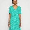 Vila VIKIWI V-NECK DRESS - Day Dress - Emerald