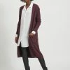 Vila VIRIL LONG - Cardigan - Winetasting/melange -Vila shop 7bbdf5db7c6c4f72a3e3f78fe86be579