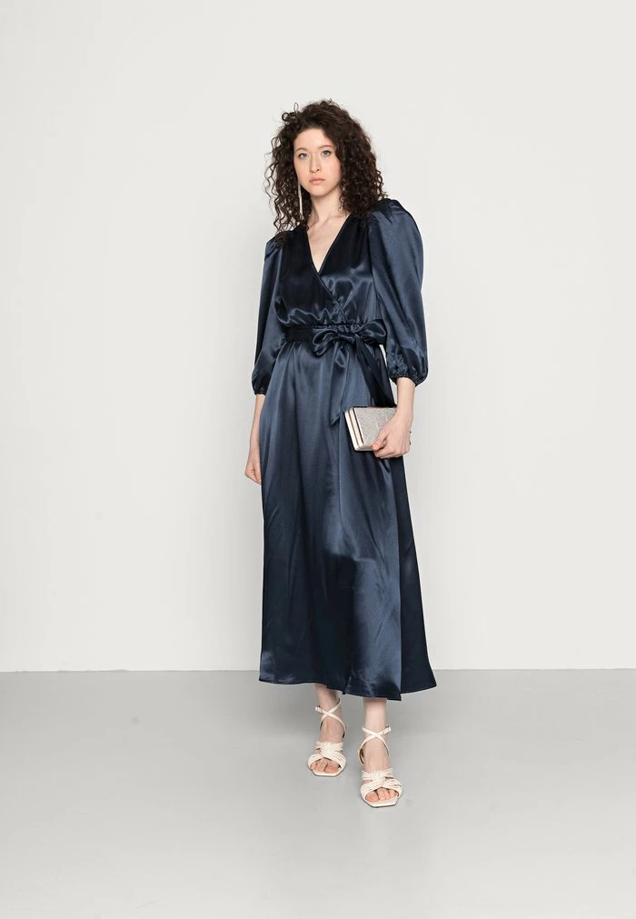 Vila VISITTAS V NECK ANKLE DRESS - Occasion Wear - Navy 4 Vila VISITTAS V NECK ANKLE DRESS - Occasion Wear - Navy - Image 2