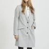 Vila VILEOVITA COAT - Classic Coat - Light Grey Melange