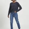 Vila VISOMMER - Straight Leg Jeans - Medium Blue Denim