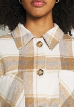 Vila VIKIMMI CHECK - Summer Jacket - Hazelnut Tigerseye/gull Grey -Vila shop 85562deaed154397b5541800a0b76a83