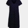 Vila VIMOONEY V NECK STRING DRESS - Jersey Dress - Navy Blazer/white