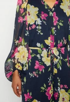 Vila VIFALIA V-NECK MIDI DRESS - Shirt Dress - Dark Navy -Vila shop 8703e68dc55d44f49443490cef0aca16