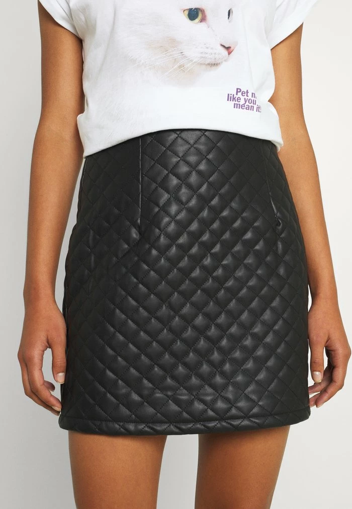 Vila VOMAI COATED PATTERN SHORT SKIRT - Mini Skirt - Black 7 Vila VOMAI COATED PATTERN SHORT SKIRT - Mini Skirt - Black - Image 5