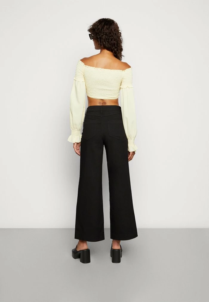 Vila VIWIDEY HIGH WAIST WIDE JEANS - Flared Jeans - Black 5 Vila VIWIDEY HIGH WAIST WIDE JEANS - Flared Jeans - Black - Image 3