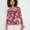 Vila VIFALIA V-NECK BLOUSE - Blouse - Pink Rose Flower