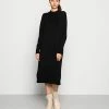Vila VIRIL CREW NECK MIDI DRESS - Jumper Dress - Black