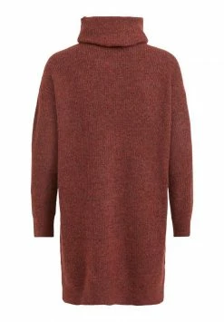 Vila ROLLNECK - Jumper Dress - Fired Brickdetail Melange -Vila shop 8f1dbc648ec5474ba9994750ad205767