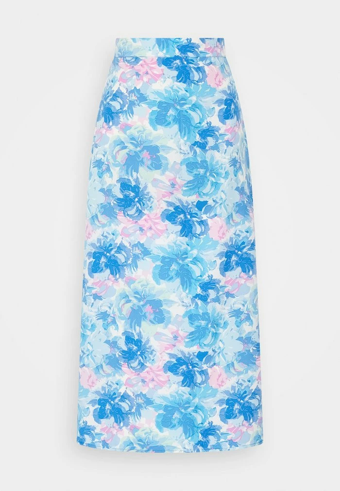 Vila VIDRESSI ANCLE SLIT SKIRT - A-line Skirt - Blue/multi-coloured 7 Vila VIDRESSI ANCLE SLIT SKIRT - A-line Skirt - Blue/multi-coloured - Image 5