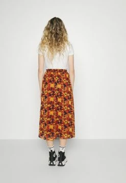 Vila VIFALIA MIDI SKIRT - Pleated Skirt - Toasted Coconut/multicoloured -Vila shop 91ca074326ec4195917f606015e1bb9f