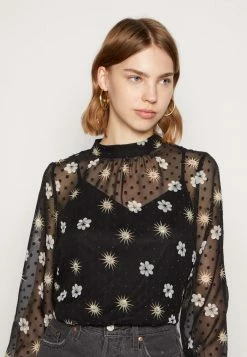 Vila VISUN EDEE - Long Sleeved Top - Black -Vila shop 9440986c6cf1496d86c86d76c52038d0