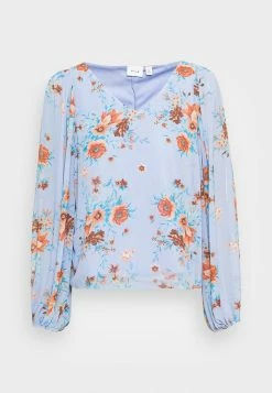 Vila VIJULIETTE V NECK BLOUSE - Blouse - Kentucky Blue/flowers 10 Vila VIJULIETTE V NECK BLOUSE - Blouse - Kentucky Blue/flowers -Vila shop 9502ba2b621c44459646c9e5b92c6319