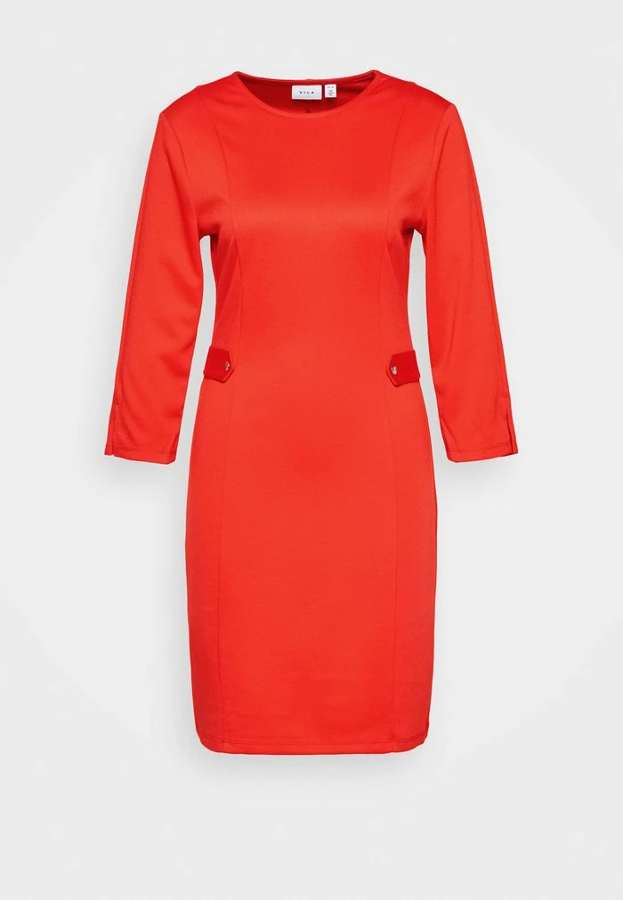 Vila VILILLIE SHORT DRESS - Jersey Dress - High Risk Red 7 Vila VILILLIE SHORT DRESS - Jersey Dress - High Risk Red - Image 5