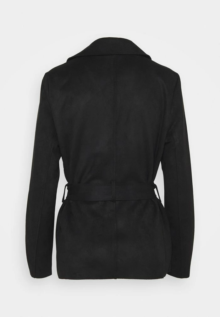 Vila VIJAKY SHORT TRENCH COAT - Summer Jacket - Black 4 Vila VIJAKY SHORT TRENCH COAT - Summer Jacket - Black - Image 2