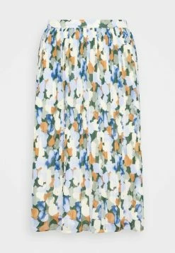Vila VIADELINE PLISSE MIDI - A-line Skirt - Blue/green -Vila shop a2059b2a22ea447f9514310ea02fecd9
