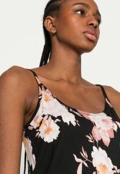 Vila VIKAMI STRAP LONG DRESS - Maxi Dress - Black/flower -Vila shop a28500049edf43c1a66a8d2b4d293aee