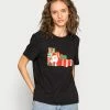 Vila VICHRISTMAS - Print T-shirt - Black -Vila shop a54129c16a98463688eb3f2c8cefbe88