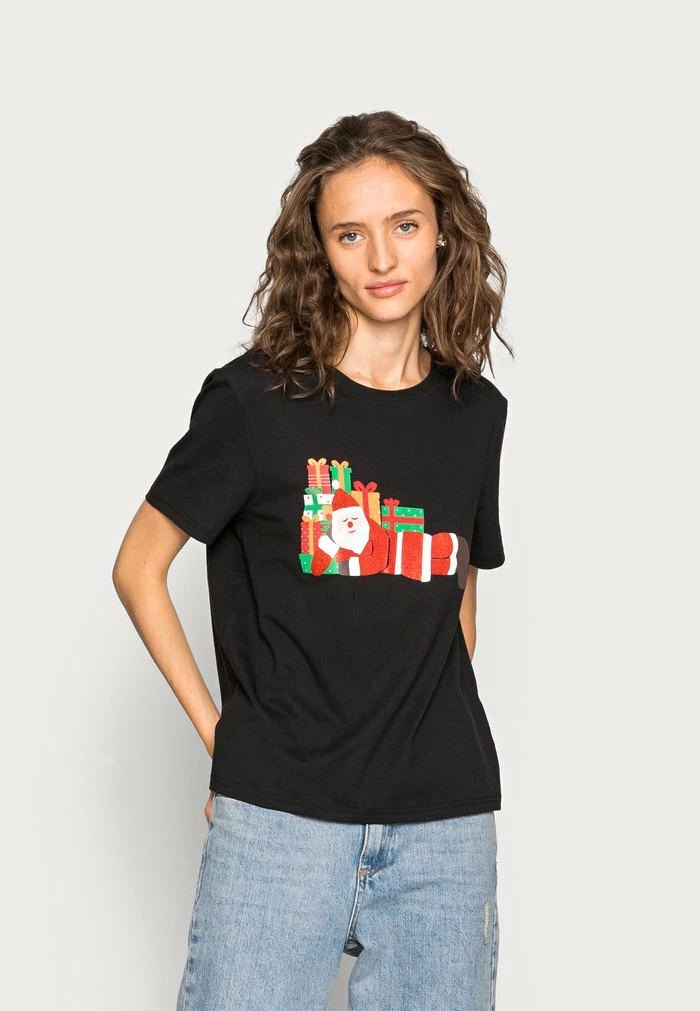 Vila VICHRISTMAS - Print T-shirt - Black 3 Vila VICHRISTMAS - Print T-shirt - Black