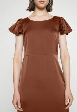 Vila VILONNI O NECK DRESS - Maxi Dress - Chocolate Fondant -Vila shop a8477b1bd8e540daa1cd311e615759ef