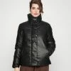 Vila VIDAGMAR PADDED COATED JACKET - Winter Jacket - Black -Vila shop a94e5e235632467bb9de05d6dd85a719