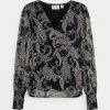 Vila VIFALIAS VNECK - Blouse - Navy Blazer
