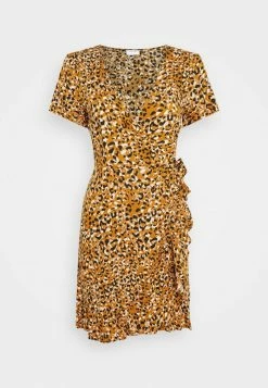 Vila VILUMA WRAP - Day Dress - Chai Tea -Vila shop ab8b5c313b814cf9b5a27f2aeb235cc9