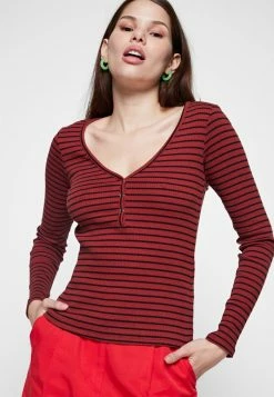 Vila VIBALU V NECK - Long Sleeved Top - Fired Brick -Vila shop abd9281db33f47ee8eb1dc19eecc244a