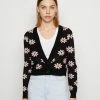 Vila VISAINT CARDIGAN - Cardigan - Black/misty Rose